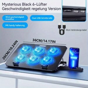 Laptop Cooling Stand with Phone Holder