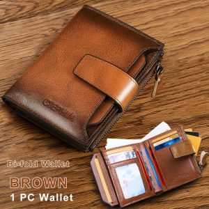 Men’s Genuine Leather Wallet, RFID Blocking
