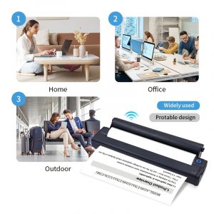 Inkless Thermal Printer with Paper Depot