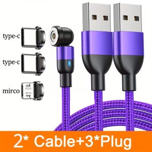 Дві упаковки магнітного зарядного кабелю 540° Дві упаковки магнітного зарядного кабелю 540°