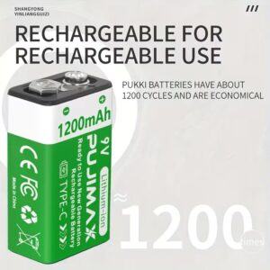 2шт. 9В літій-іонних батарей швидкої зарядки 2шт. 9В літій-іонних батарей швидкої зарядки